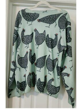 NWOT Women’s Green Chicken Soft Lightweight Sweater Size XL